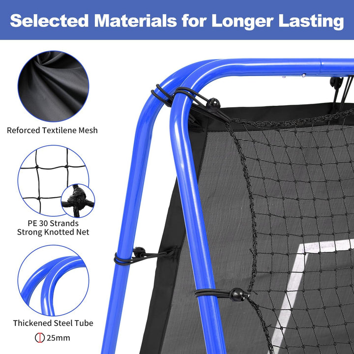 BAGAIL Doppelseitiges Rebounder-Netz, Fussballnetze, verstellbare Winkel, anpassbare Struktur, Rebou