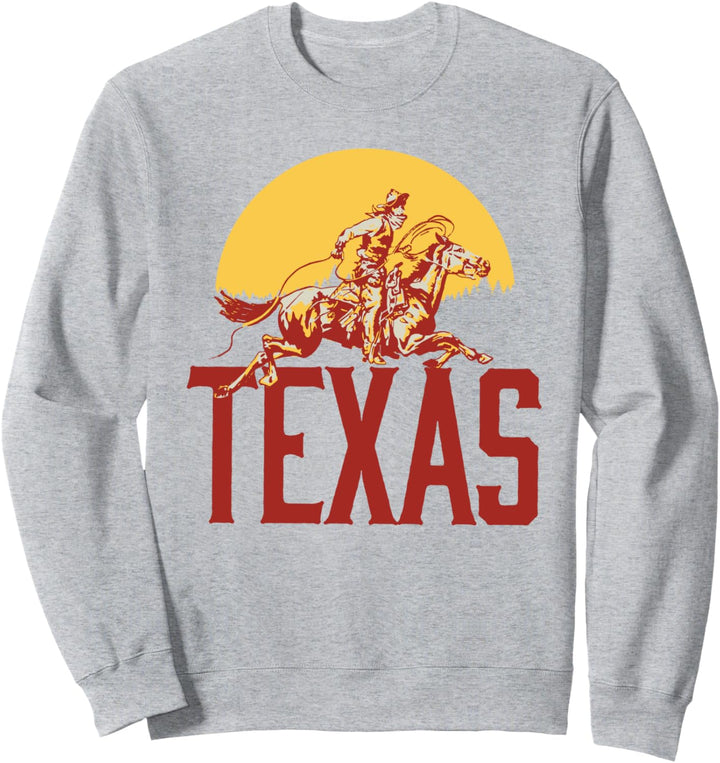 Texas Retro Roping Cowboy Vintage Graphic Sweatshirt