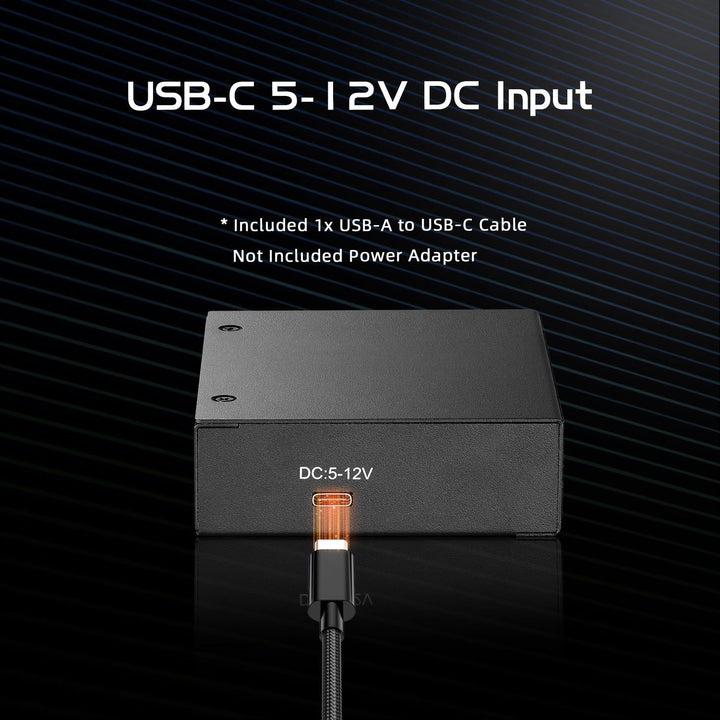 MokerLink 5 Port Gigabit-Industrie-Ethernet-Switch auf DIN-Schiene, Mini-Grösse, Typ-C-Stromversorgu