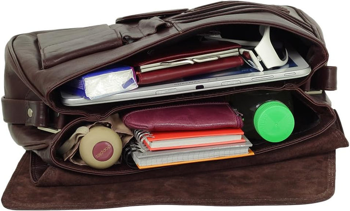 Ledershop24 Leder Damen Umhängetasche Schultertasche Festivaltasche Handtasche Tasche 31 cm vers. Fa