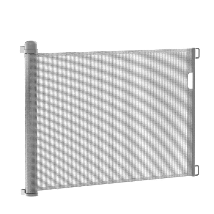 XMTECH Türschutzgitter Ausziehbar Treppenschutzgitter 0-150cm Grau Einziehbares Treppenschutzrollo,