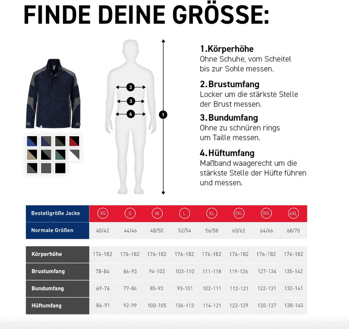 KÜBLER Workwear KÜBLER ACTIVIQ Arbeitsjacke dunkelblau/anthrazit dunkelblau/anthrazit S, dunkelblau/