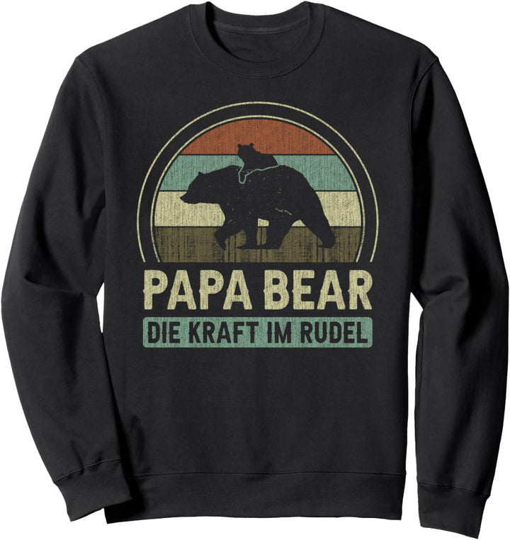 Papa Bear, 1 Bären-Welpe, Papa 1 Kind, Vatertag, Bär Sweatshirt