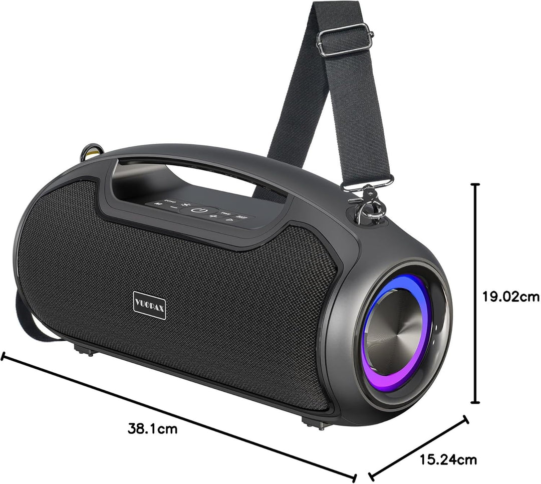 Bluetooth Lautsprecher, Tragbare Musikbox Bluetooth 5.3 mit 2 * Subwoofer,200W Spitzenleistung/Bass