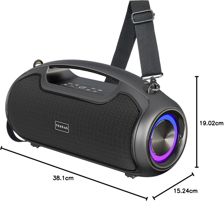 Bluetooth Lautsprecher, Tragbare Musikbox Bluetooth 5.3 mit 2 * Subwoofer,200W Spitzenleistung/Bass