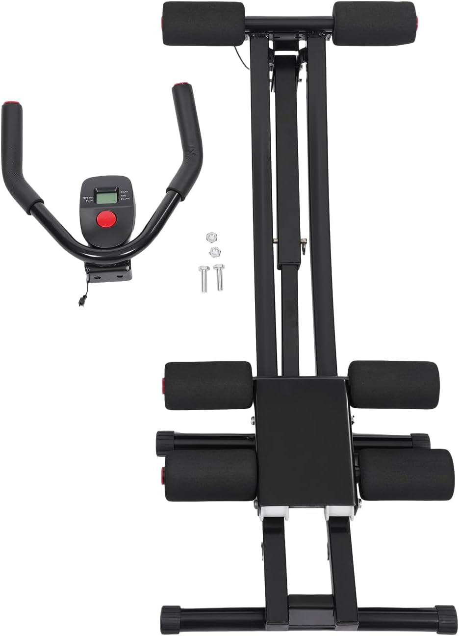 Bauchtrainer,Klappbarer Bauchtrainer,Fitnessgeräte für Zuhause,DREI Einstellbare Stufen,Mit Knieaufl