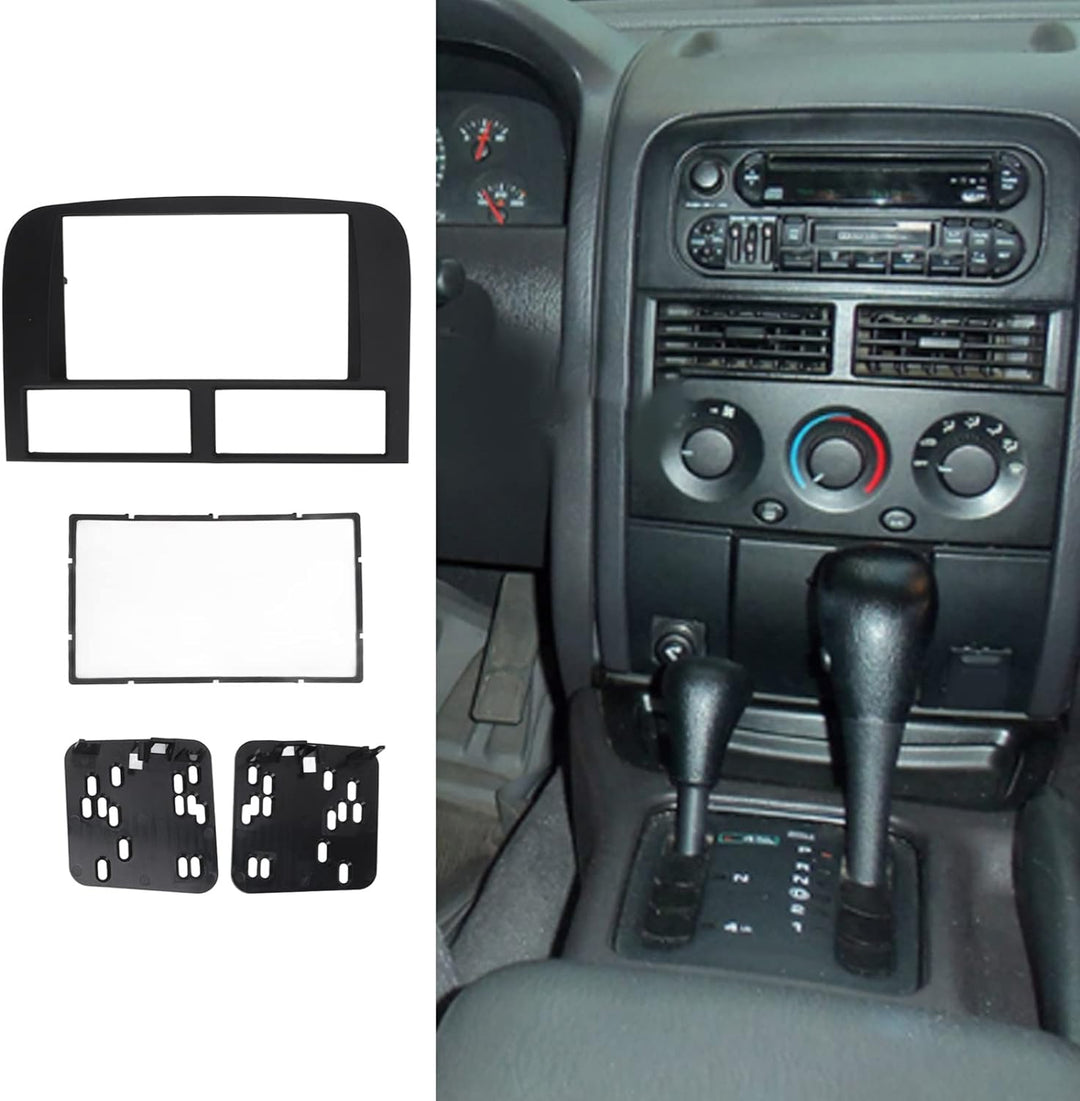 Sonstiges Innenzubehör, Ersatz für 2-DIN-Stereo-Radioblende für Jeep Grand Cherokee 1999-2004 Armatu