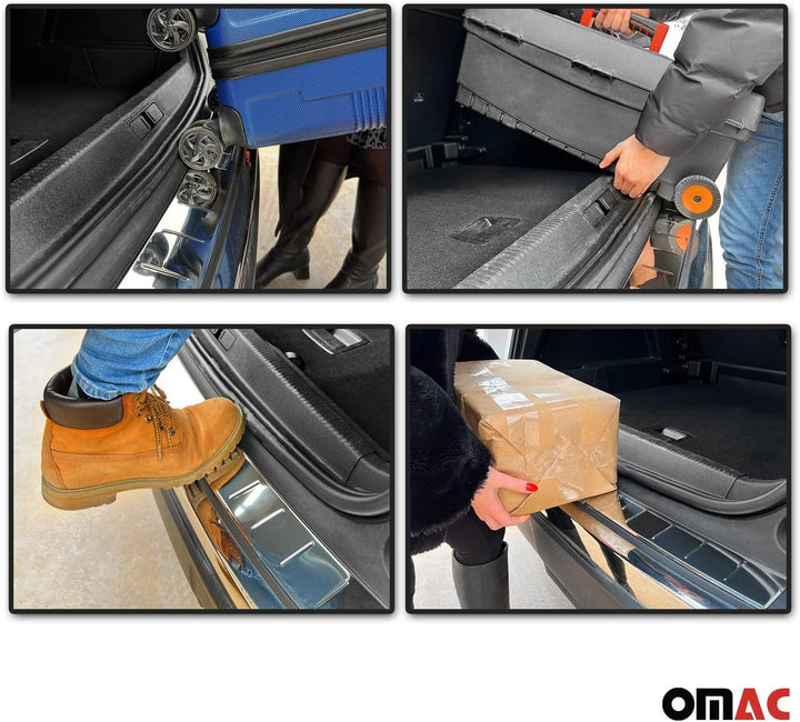 OMAC Ladekantenschutz Stossstange kompatibel mit Skoda Superb Kombi 2015-2024 Edelstahl Chrom Superb