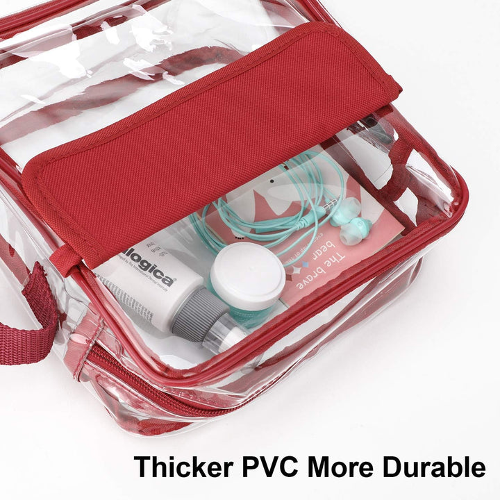 QKURT Klare Brieftasche mit verstellbarem Gurt, Concert Stadium Approved Clear Bag Transparent Purse