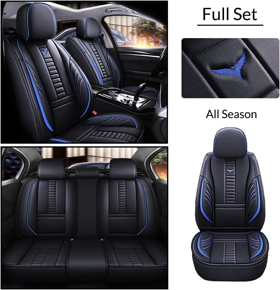 Pengchen 5-Sitzer Autositzbezug-Set, Vorne und Hinten Universal passend für Jaguar 2000-2023 95% Mod