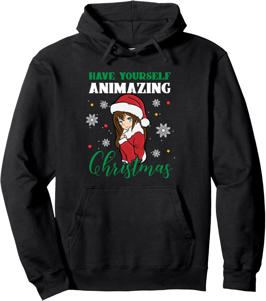 Animazing Christmas Cute Anime Merchandise Pullover Hoodie