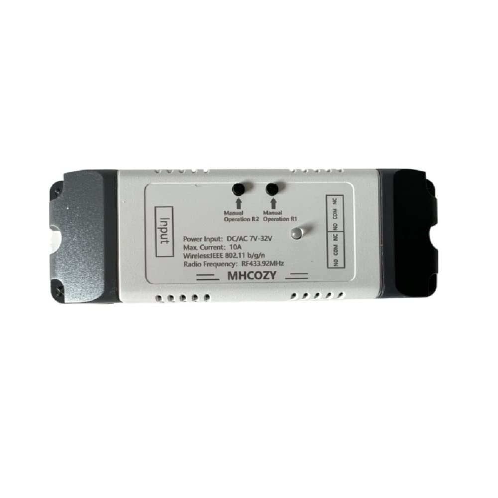 MHCOZY 2-Kanal WiFi RF Wireless Switch Relais, Inching Self-Locking Interlock Modus, Ewelink App Rem