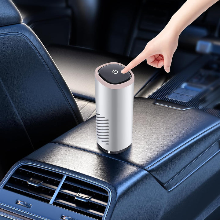 Luftreiniger mit HEPA Filter & Aktivkohlefilter, Air Purifier Tragbarer Luftfilter Gegen Rauch Gerüc
