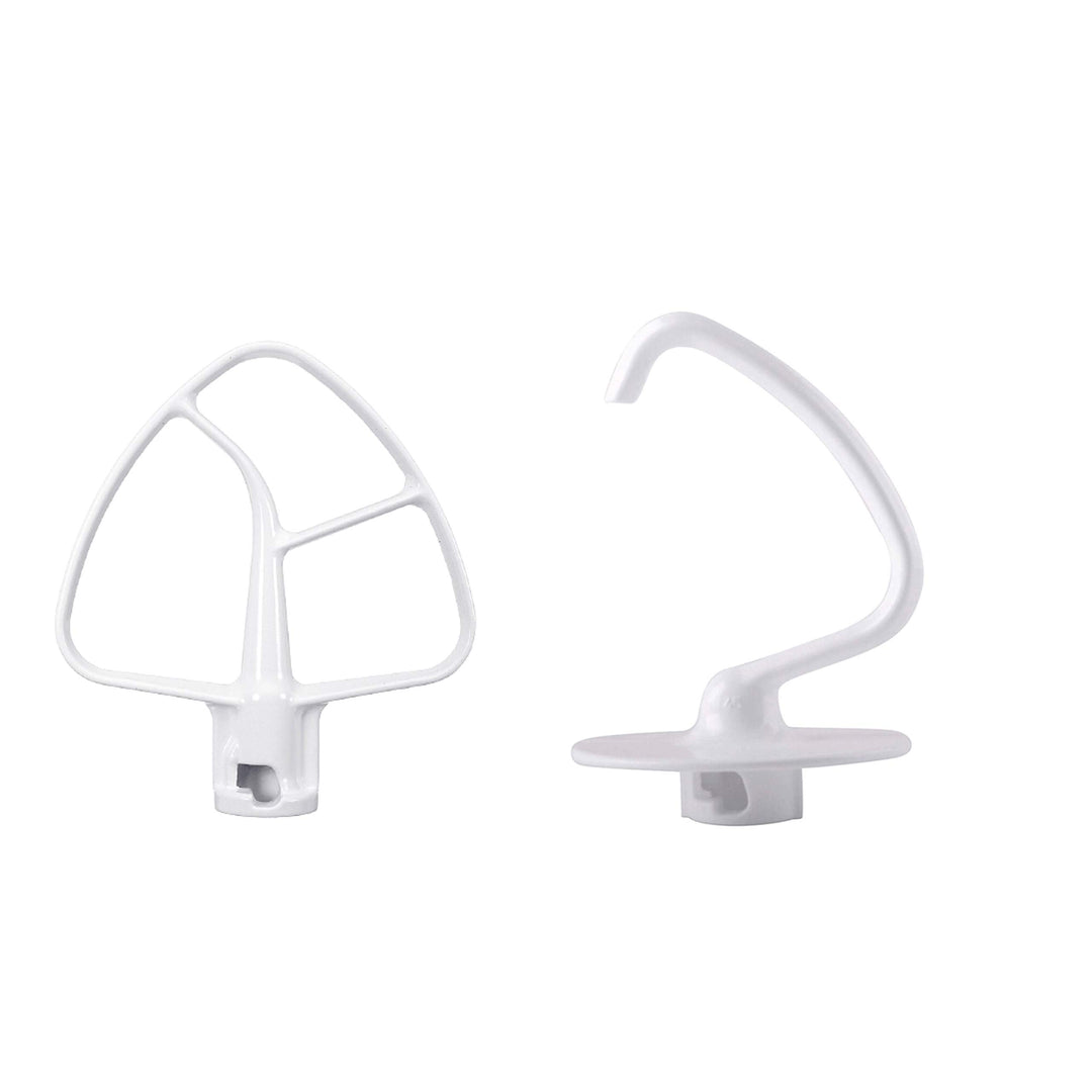 Original Knethaken und Flachrührer Set Zubehör für Kitchenaid Küchenmaschine 5KSM90, 5KSM45, 5KSM150