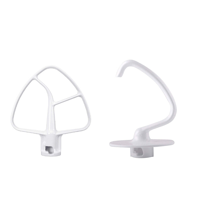 Original Knethaken und Flachrührer Set Zubehör für Kitchenaid Küchenmaschine 5KSM90, 5KSM45, 5KSM150