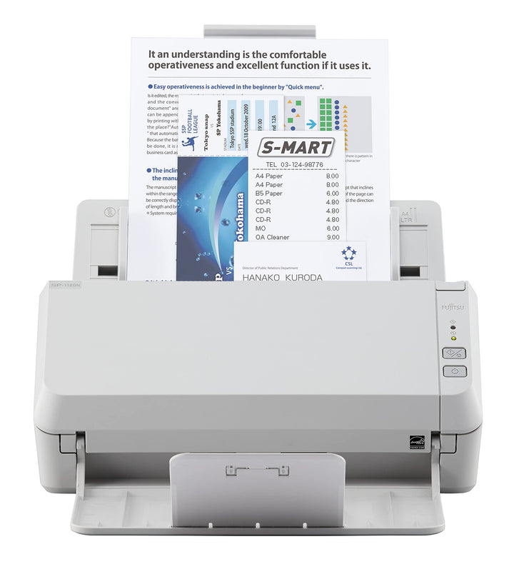 Fujitsu SP-1125N 25ppm Ethernet USB 3.2 A4 Duplex ADF Office Scanner Schwarz Einheitsgrösse