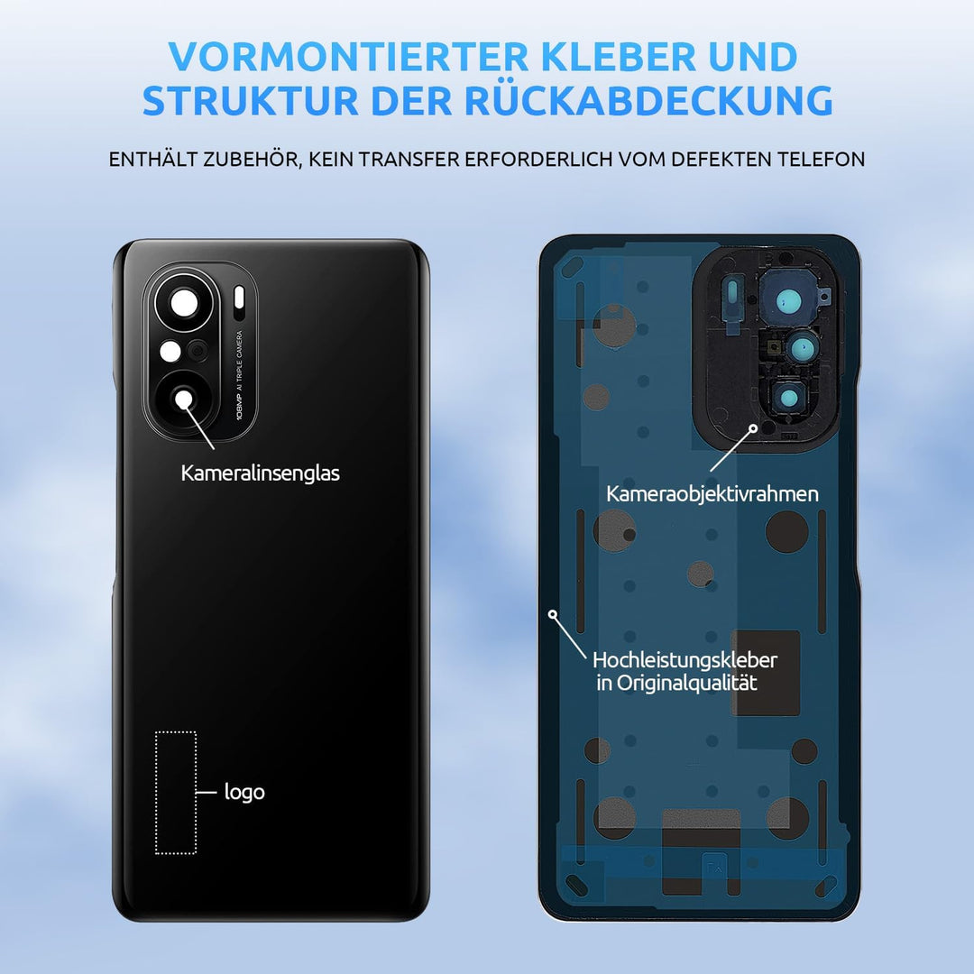 Eonpam Akkudeckel für Xiaomi Mi 11i Rückseite Glas Original Backcover Back Glas Ersatz Reparatur Set