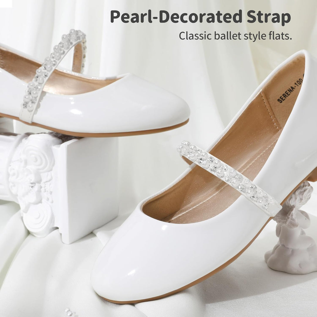 DREAM PAIRS Mädchen Mary Jane Strap Flache Schuhe Ballerinas Prinzessin Schuhe Flache Schulschuhe