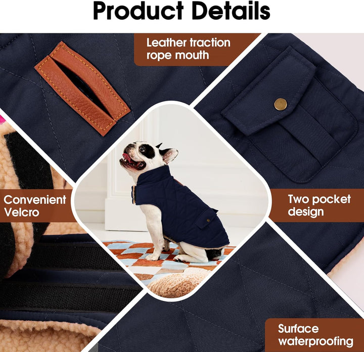 CITÉTOILE Wintermantel Hundemantel, Warme Winterjacken mit Fleece für Hunde,Hundejacke Hundekleidung