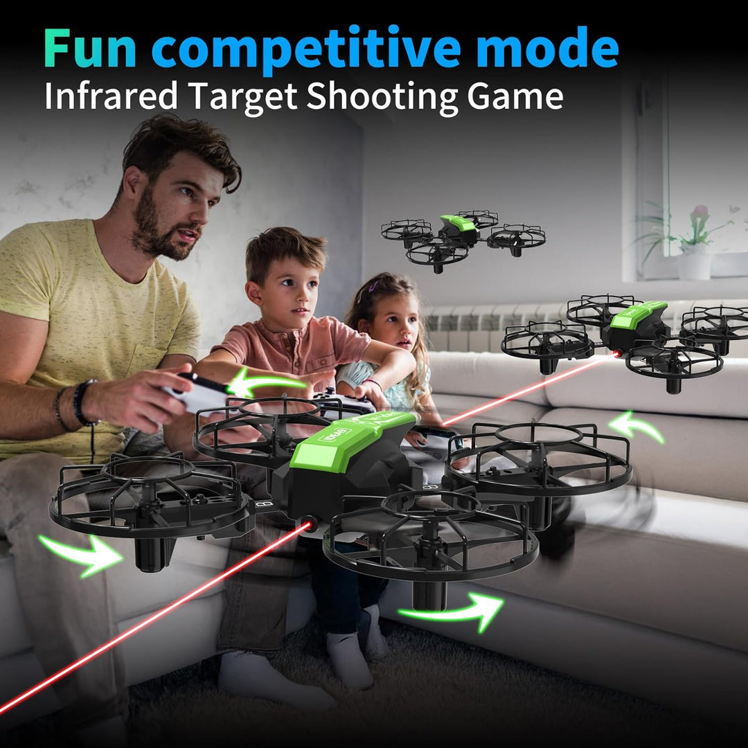 LE-IDEA Zusammengebaut Drone mit Wettbewerbsmodell, RC Quadcopter mit 3 Geschwindigkeitsmodi Headles