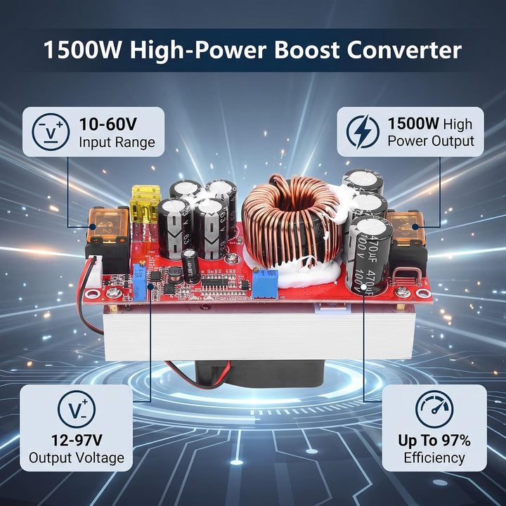 Roboter 1500 W 30 A DC auf DC Voltage Step Up Boost Converter Board Modul 10 bis 60 V bis 12 bis 90