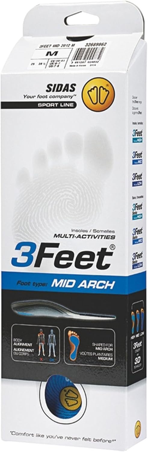 Sidas 3Feet Mid Arch Insoles - SS21 Blau 39-41 (M ), Blau 39-41 (M )