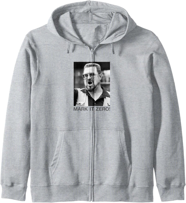 The Big Lebowski Walter Mark It Zero Black And White Poster Kapuzenjacke