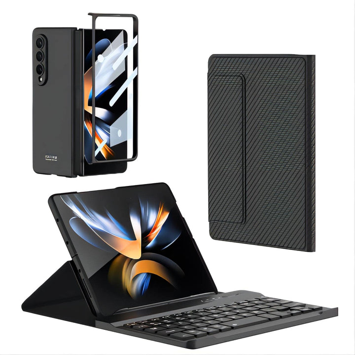 Custodia Magnetic Klapphüllen Ständer Folio Hülle,Keyboard,Pen Slot,Glasfolie PC Case Kompatibel für
