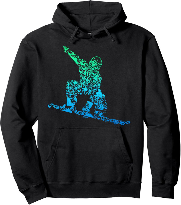Snowboard Snowboarder Jungen Kinder Männer Pullover Hoodie