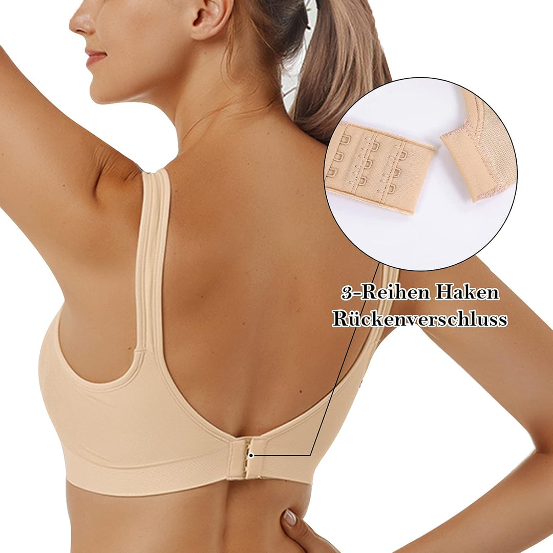 Vertvie Damen 1/2/3er Set Sport BH Einfarbig Ohne Bügel Bustier Klassische Bequem Stretch Bra Mittle