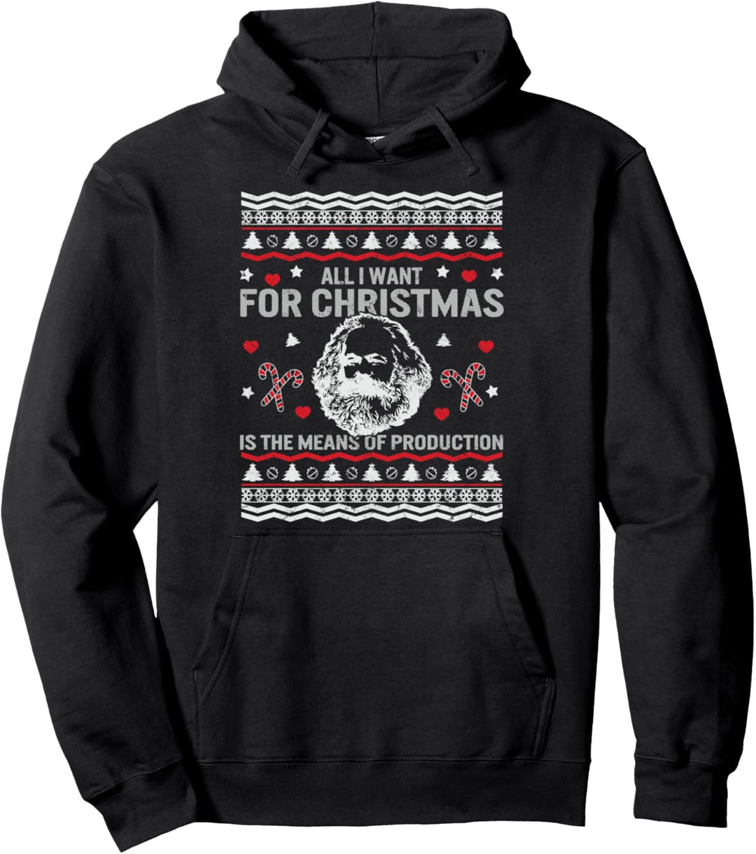Karl Marx Christmas Red Ugly Xmas ist das Produktionsmittel Pullover Hoodie