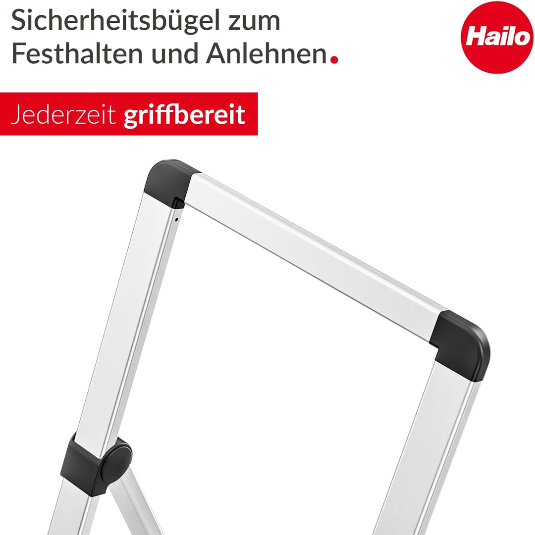 Selekta by Hailo | Alu-Sicherheits-Trittleiter | DK40 Basicline Design | Steighilfe 2 stufig 2 Stufe