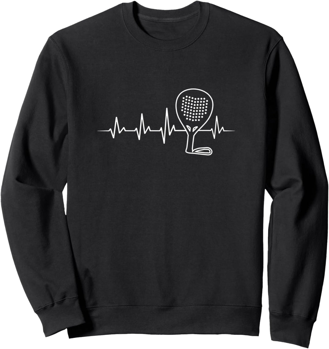 Herzschlag Padel Schläger Sport Pádel Spieler Paddle Tennis Sweatshirt