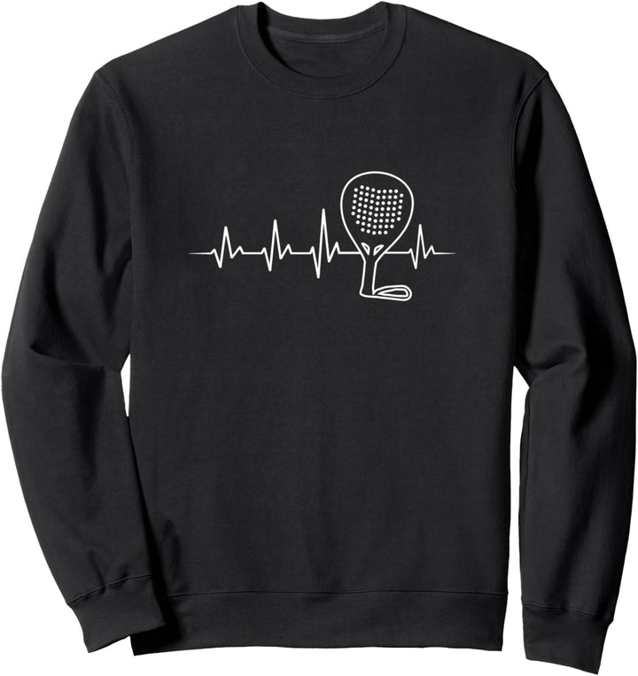 Herzschlag Padel Schläger Sport Pádel Spieler Paddle Tennis Sweatshirt