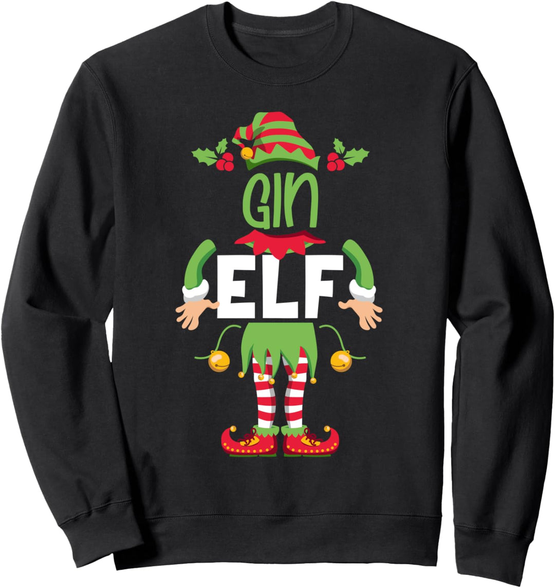 Gin Elf Familien Outfit Weihnachten Partnerlook Elfen Sweatshirt
