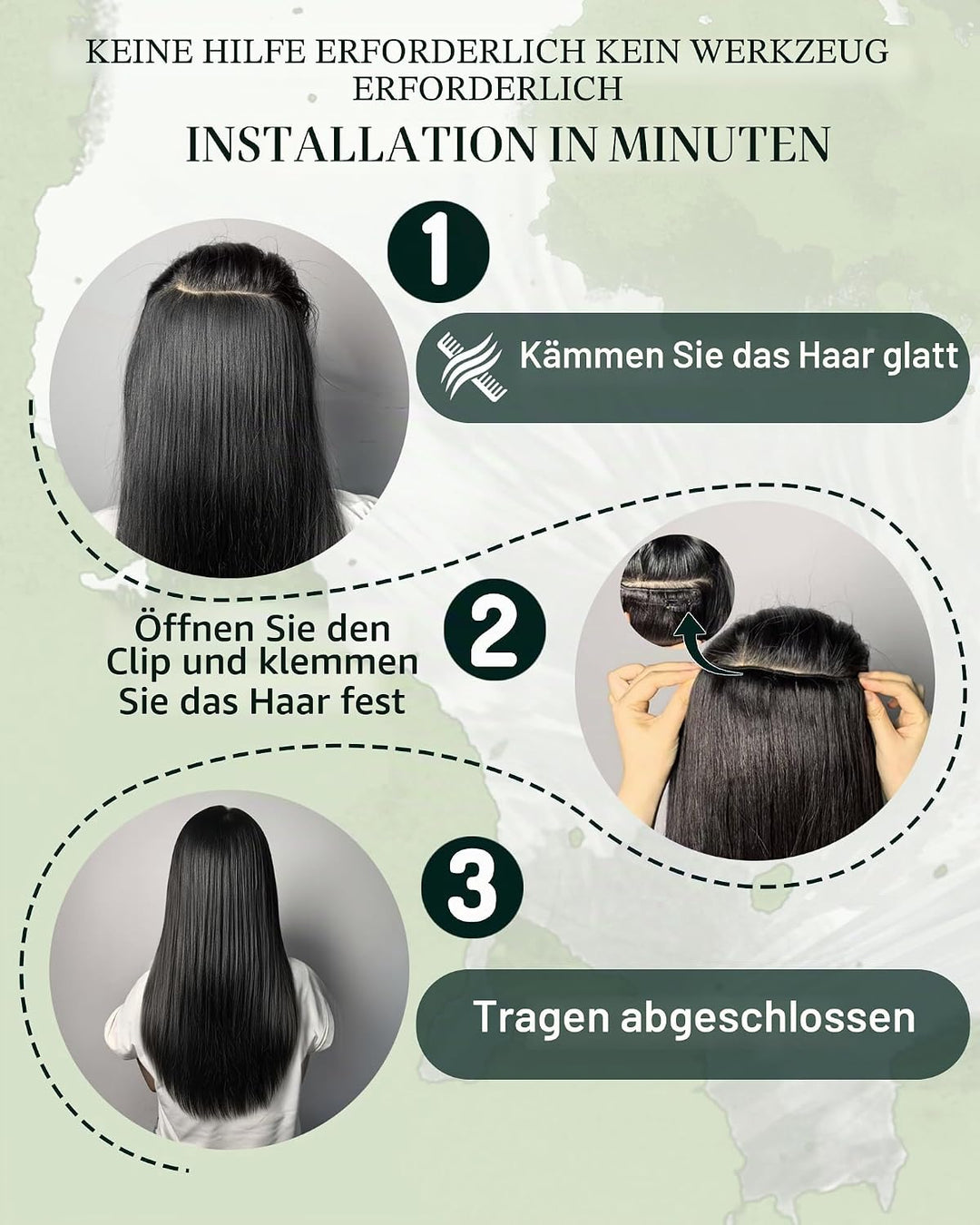 RUNATURE Remy Clip Extensions Echthaar Highlighted Blond 35cm Clip Echthaar Haarverlängerung Unsicht