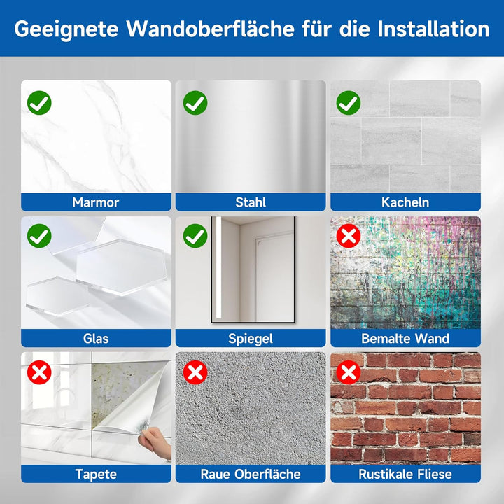 MEKOTRIN Seifenspender Wandbefestigung, Seifenspender Wandmontage 3 Kammern Duschgelspender Handwasc