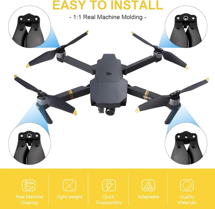 Mavic Pro Propeller, 8 Pcs Drohne Mavic Pro Propeller mit Push-Typ-Schnellverschluss-Design, Mavic P