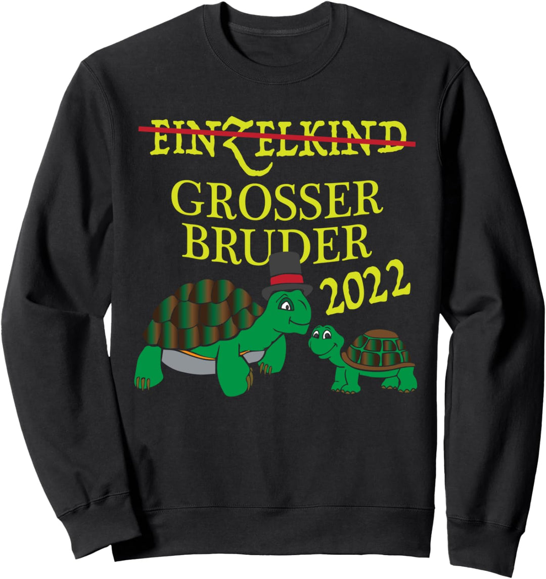 Kinder Einzelkind Grosser Bruder 2022 Schildkröte Geschenk Sweatshirt