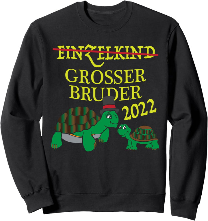 Kinder Einzelkind Grosser Bruder 2022 Schildkröte Geschenk Sweatshirt