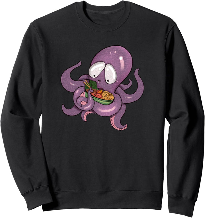 Kawaii Kraken Ramen Anime Oktopus Sweatshirt