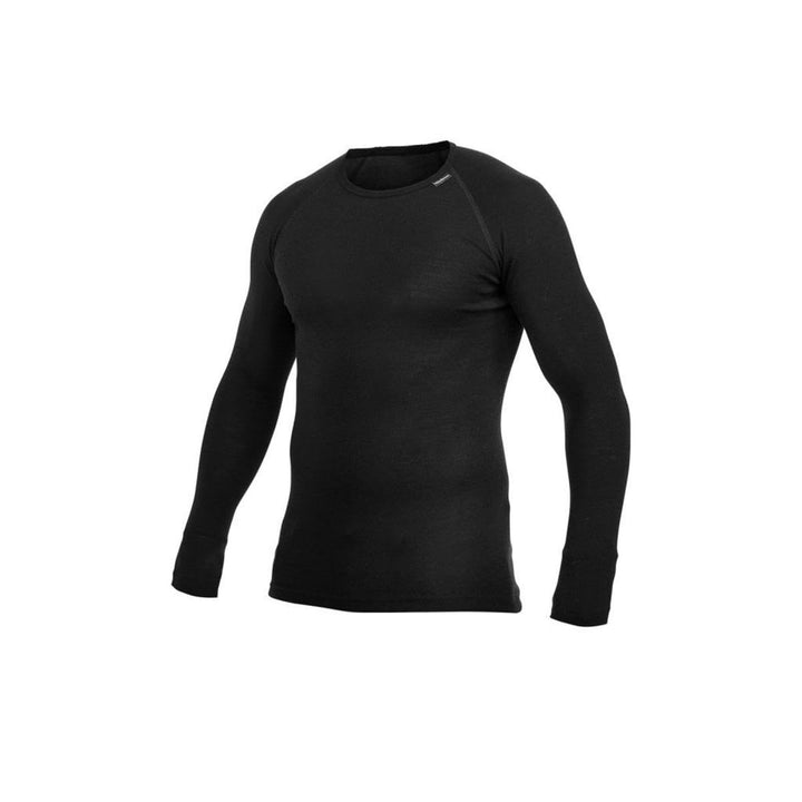 Woolpower Lite Crewneck Long Sleeve Shirt Men - Merino Unterwäsche XS Schwarz, XS Schwarz