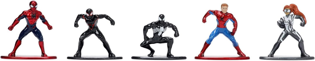 Jada 253225028 Welle 8 Spider-Man Marvel Multi Pack Nano Figures, Wave 8, Mehrfarbig