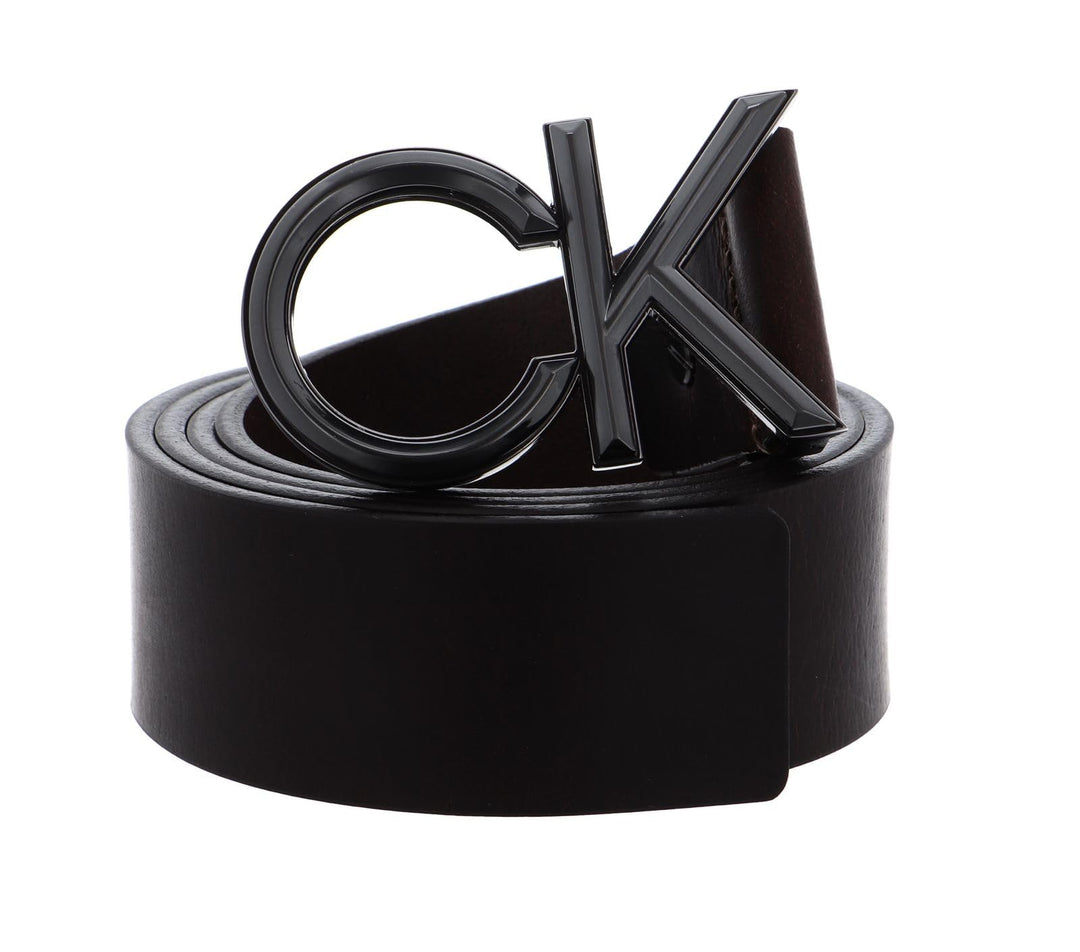 Calvin Klein Adjustable Leather Belt W85 Dark Brown - kürzbar