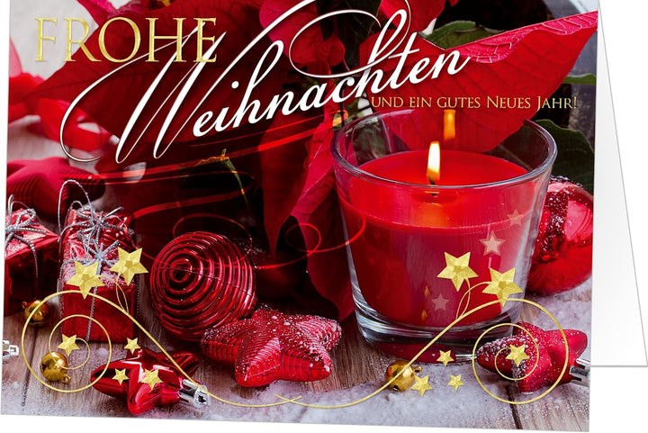 Weihnachtskarten Set 5 x 20 Motive, 100 exklusive Klappkarten mit Umschlag 100 Stück, 100 Stück