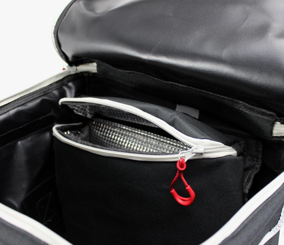 EINKAUFSTROLLEY XXL klappbar mit Kühltasche, robust, schwarz Alurahmen faltbar