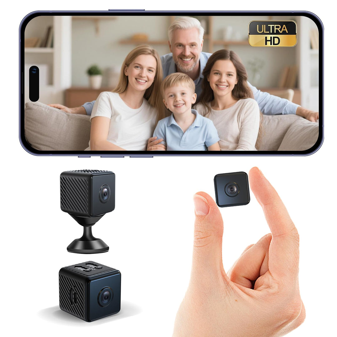 Mini Camera, Live Übertragung Handy APP Für WiFi Überwachungskamera Innen, mit Akku Sicherheitskamer