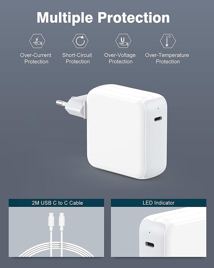 IFEART 67W USB C Ladegerät für MacBook Pro 13/14/ 15/16 Zoll, MacBook Air 2020/2019/ 2018, Kompatibe