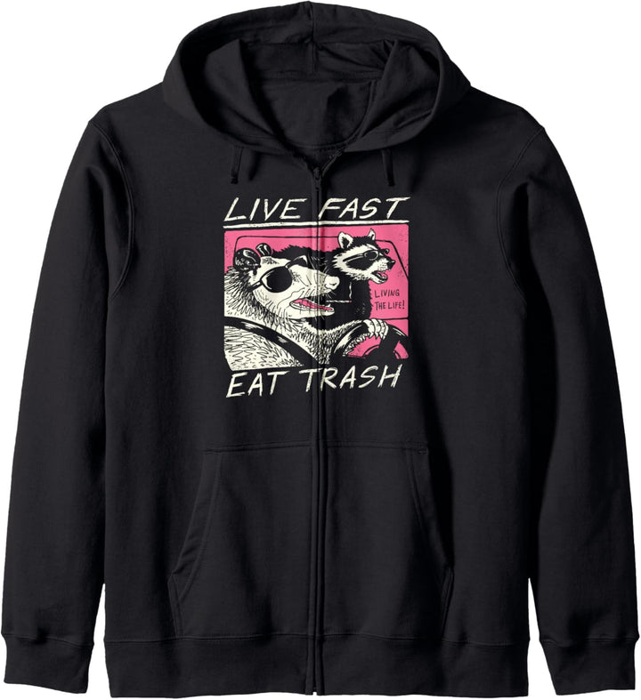 Live Fast! Eat Trash! Kapuzenjacke
