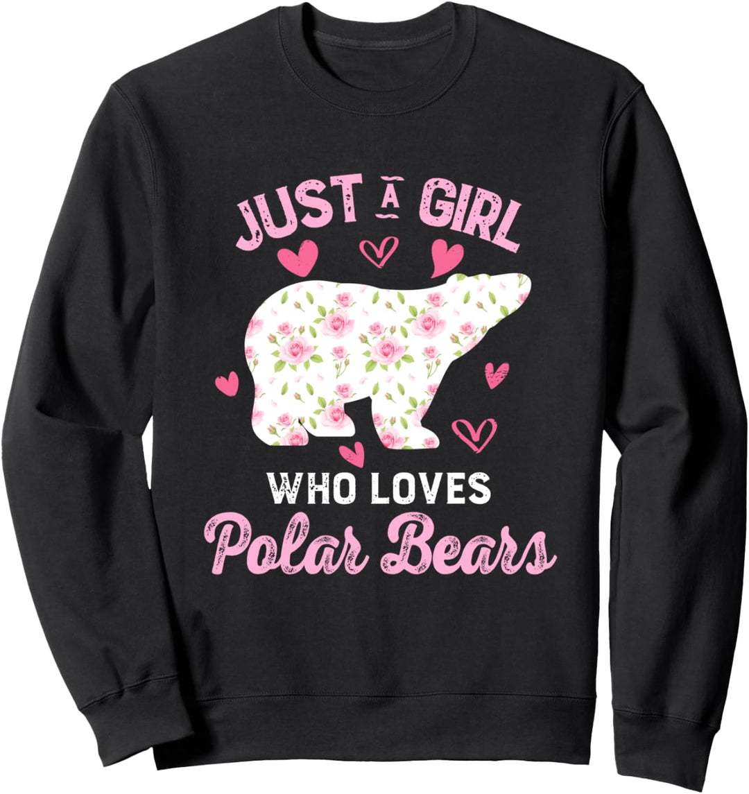 Nur ein Mädchen, das Eisbären Shirt Bär Silhouette Geschenk Sweatshirt